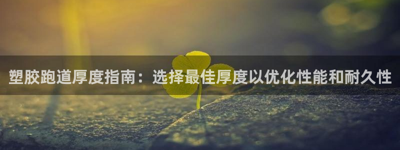 尊龙d88平台登录：塑胶跑道厚度指南：选择最佳厚度以优化性能和耐久性