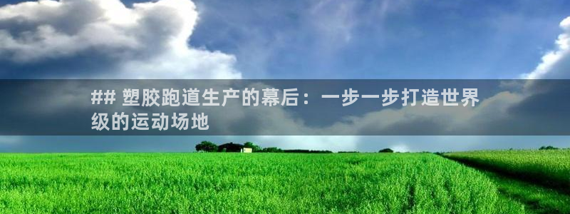 凯时国际平台有人赢吗：## 塑胶跑道生产的幕后：一步